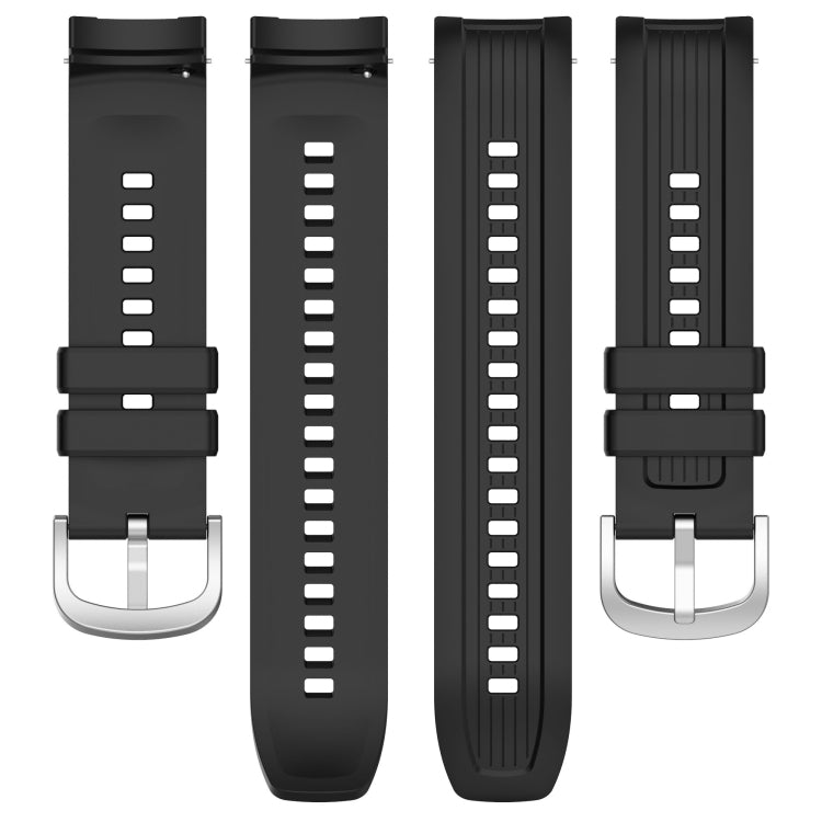 For Amazfit Balance A2286 Vertical Texture Silicone Watch Band(Midnight) - Watch Bands by buy2fix | Online Shopping UK | buy2fix