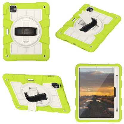 For iPad Pro 11 2024 Silicone Hybrid PC Shockproof Tablet Case with Shoulder Strap(Love Birds Green) - iPad Pro 11 2024 Cases by buy2fix | Online Shopping UK | buy2fix