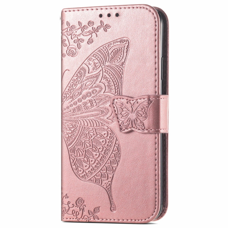 For Blackview A96 Butterfly Love Flower Embossed Leather Phone Case(Rose Gold) - More Brand by buy2fix | Online Shopping UK | buy2fix