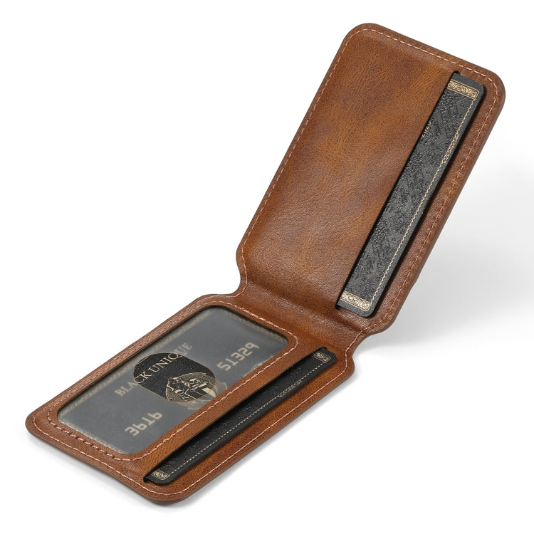 For iPhone 15 Pro Suteni H15 MagSafe Oil Eax Leather Detachable Wallet Back Phone Case(Khaki) - iPhone 15 Pro Cases by Suteni | Online Shopping UK | buy2fix