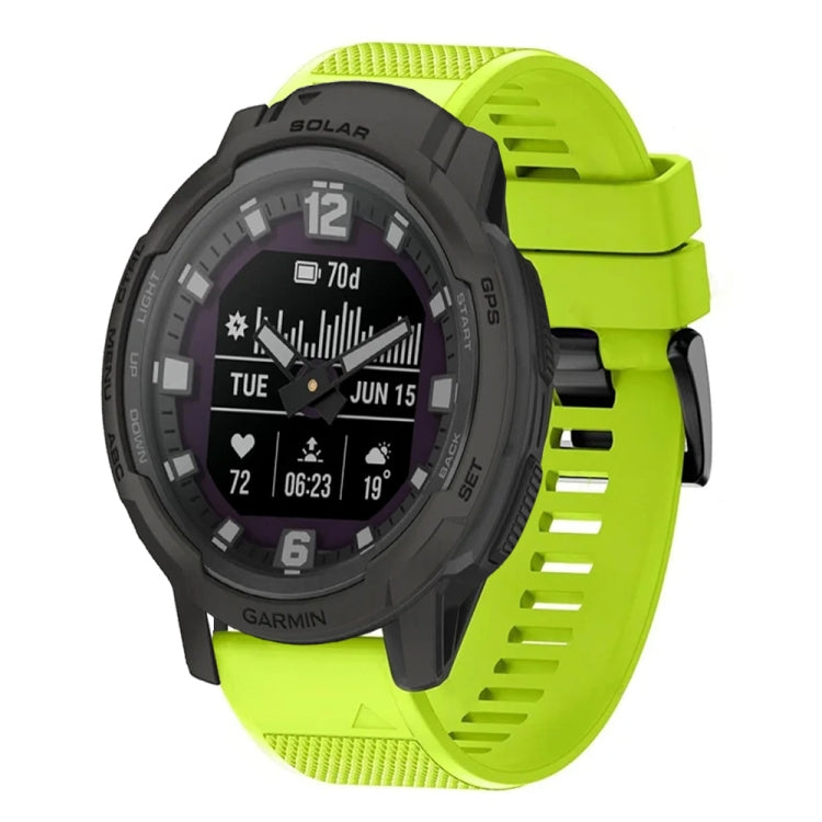 For Garmin Instinct Crossover Solar 22mm Quick Release Silicone Watch Band(Lime Green) - Watch Bands by buy2fix | Online Shopping UK | buy2fix