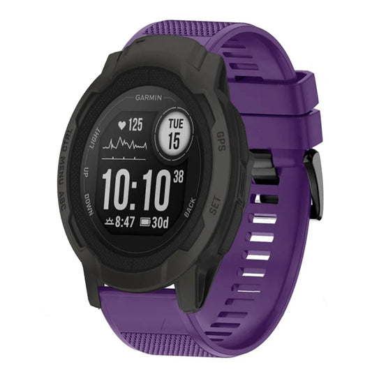 For Garmin Instinct 2 22mm Quick Release Silicone Watch Band(Purple) - Watch Bands by buy2fix | Online Shopping UK | buy2fix