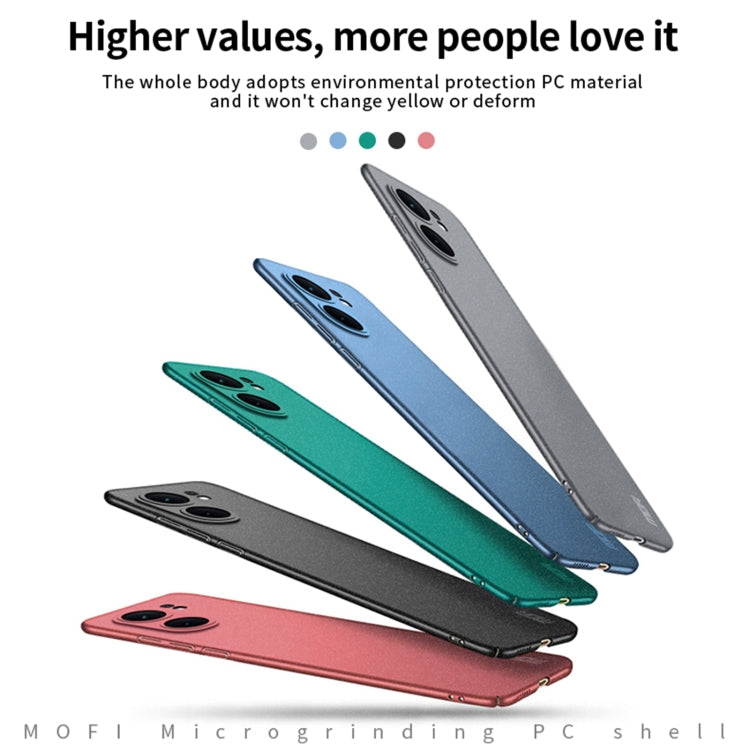 For vivo iQOO Neo9 /Neo9 Pro MOFI Fandun Series Frosted PC Ultra-thin All-inclusive Phone Case(Green) - vivo Cases by MOFI | Online Shopping UK | buy2fix