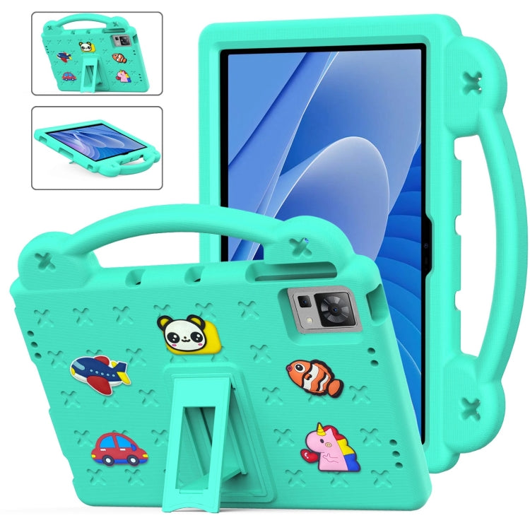 For DOOGEE T30 Pro 11 2023 Handle Kickstand Children EVA Shockproof Tablet Case(Mint Green) - Others by buy2fix | Online Shopping UK | buy2fix