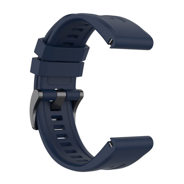 For Garmin Instinct 2 / Instinct Solid Color Black Buckle Silicone Quick Release Watch Band(Dark Blue) - Watch Bands by buy2fix | Online Shopping UK | buy2fix