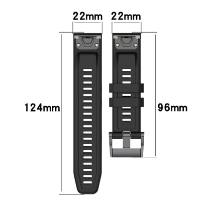 For Garmin Fenix 7 Pro Solid Color Black Buckle Silicone Quick Release Watch Band(Red) - Watch Bands by buy2fix | Online Shopping UK | buy2fix