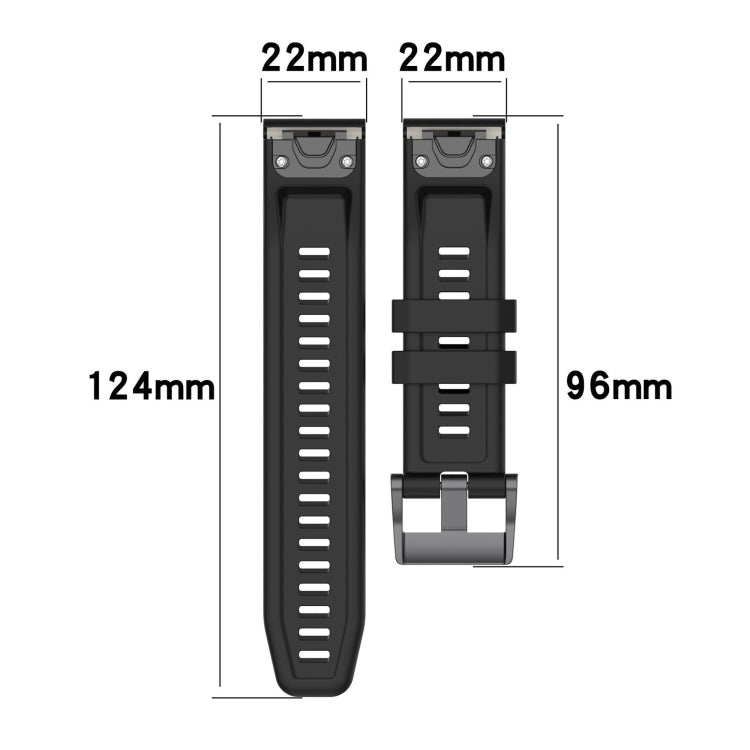 For Garmin Instinct 2 / Instinct Solid Color Black Buckle Silicone Quick Release Watch Band(Red) - Watch Bands by buy2fix | Online Shopping UK | buy2fix