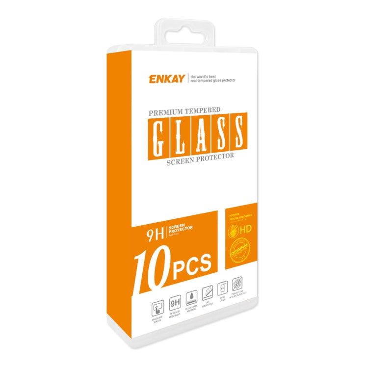 For OPPO A2 10pcs ENKAY 9H Big Arc Edge High Aluminum-silicon Tempered Glass Film - OPPO Tempered Glass by ENKAY | Online Shopping UK | buy2fix