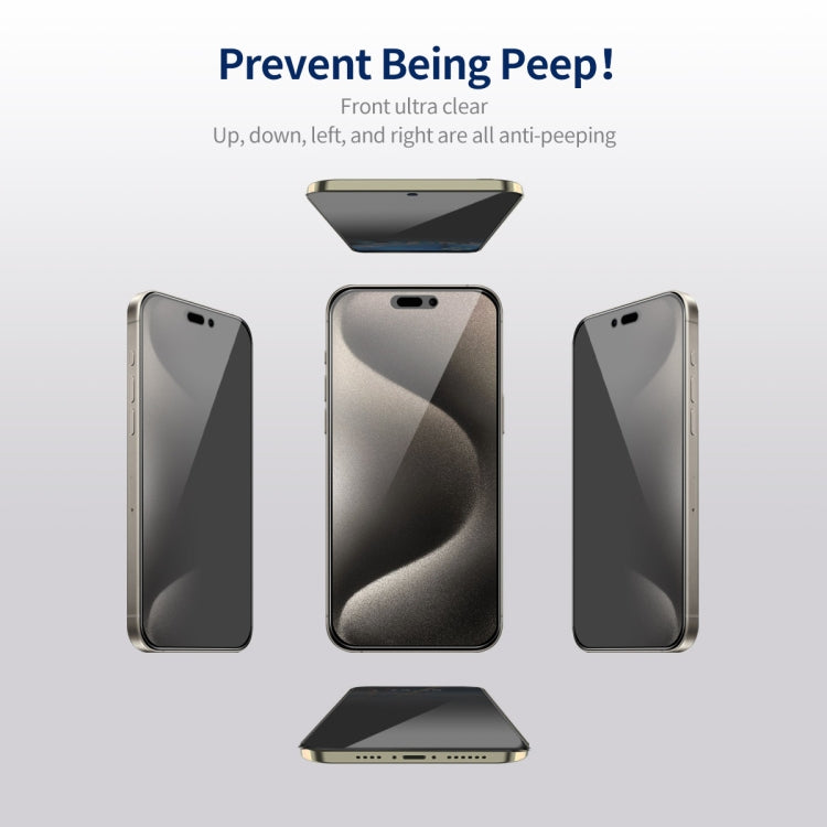 For iPhone 14 Pro ENKAY Hat-Prince 360 Degree Anti-peeping Privacy Full Screen Tempered Glass Film - iPhone 14 Pro Tempered Glass by ENKAY | Online Shopping UK | buy2fix