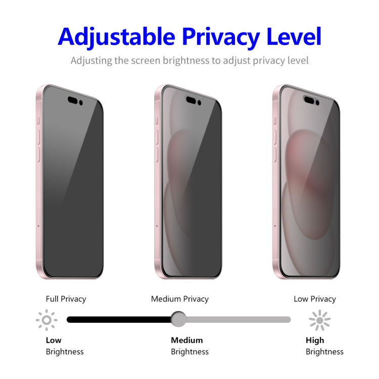 For iPhone 14 / 16e / 13 / 13 Pro ENKAY Easy Install Anti-peeping Privacy Full Screen Tempered Glass Film - iPhone 14 Tempered Glass by ENKAY | Online Shopping UK | buy2fix