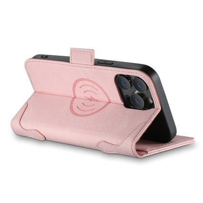 For iPhone 13 Pro SUTENI J07 Multifunctional Horizontal Flip Magsafe Leather Phone Case(Pink) - iPhone 13 Pro Cases by Suteni | Online Shopping UK | buy2fix