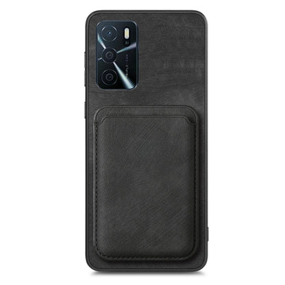 For OPPO K11 5G Retro Leather Card Bag Magnetic Phone Case(Black) - OPPO Cases by buy2fix | Online Shopping UK | buy2fix