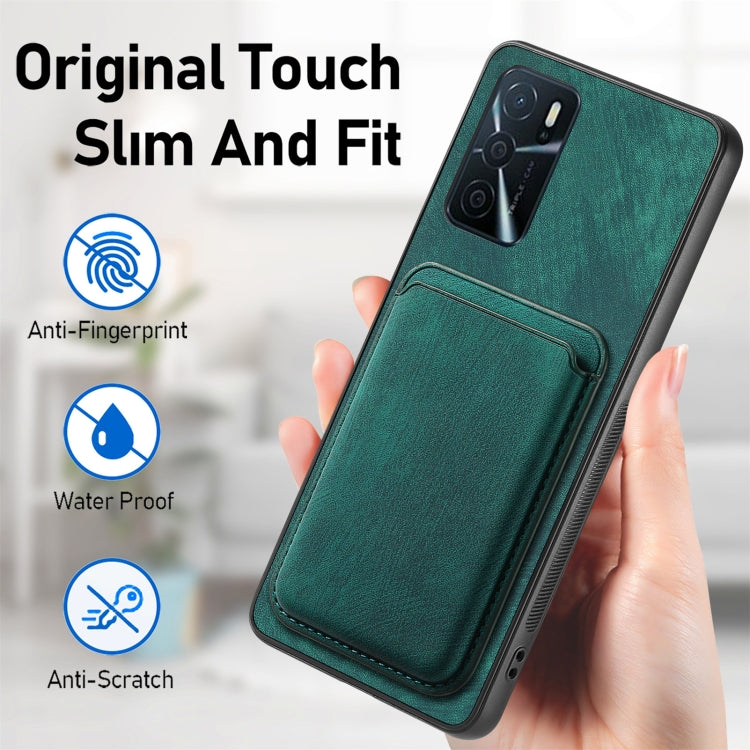 For OPPO Find X5 Retro Leather Card Bag Magnetic Phone Case(Green) - OPPO Cases by buy2fix | Online Shopping UK | buy2fix