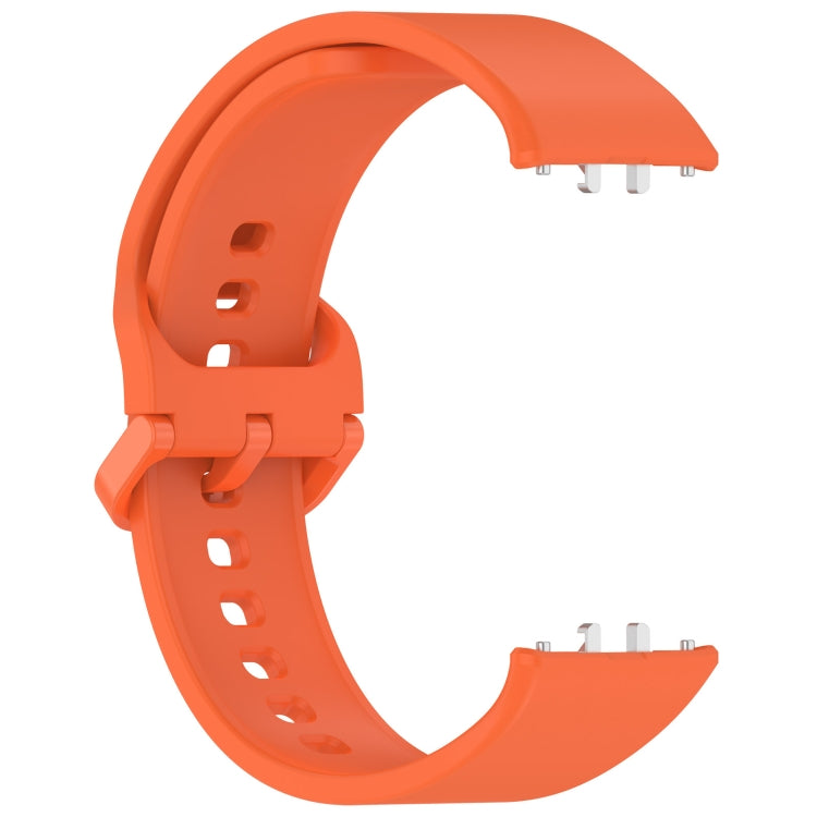 For Samsung Galaxy Fit 3 SM-R390 Solid Color Buckle Silicone Watch Band(Orange) - Watch Bands by buy2fix | Online Shopping UK | buy2fix