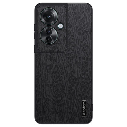 For OPPO Reno11 F Tree Bark Leather Shockproof Phone Case(Black) - Reno11 F Cases by buy2fix | Online Shopping UK | buy2fix