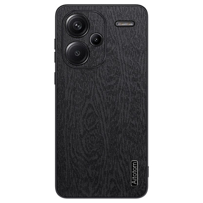 For Xiaomi Redmi Note 13 Pro+ Tree Bark Leather Shockproof Phone Case(Black) - Note 13 Pro+ Cases by buy2fix | Online Shopping UK | buy2fix