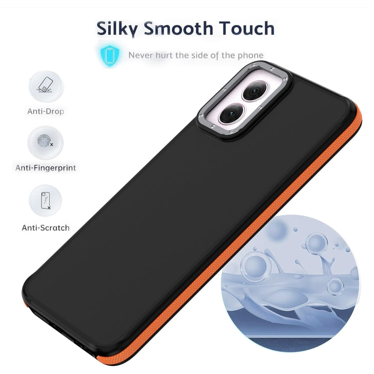 For Motorola Moto G Play 2024 Dual-Color Shockproof TPU Phone Case(Black) - Motorola Cases by buy2fix | Online Shopping UK | buy2fix