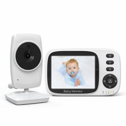 MC632A 2 Way Voice Talk Temperature Monitoring Baby Camera 3.2 inch Screen Baby Monitor(UK Plug) - Baby Monitor by buy2fix | Online Shopping UK | buy2fix