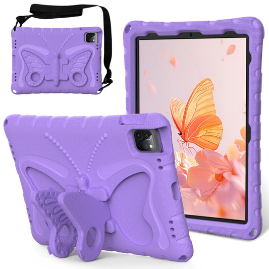 For iPad Pro 11 2024 Butterfly Bracket EVA Shockproof Tablet Case(Light Purple) - iPad Pro 11 2024 Cases by buy2fix | Online Shopping UK | buy2fix