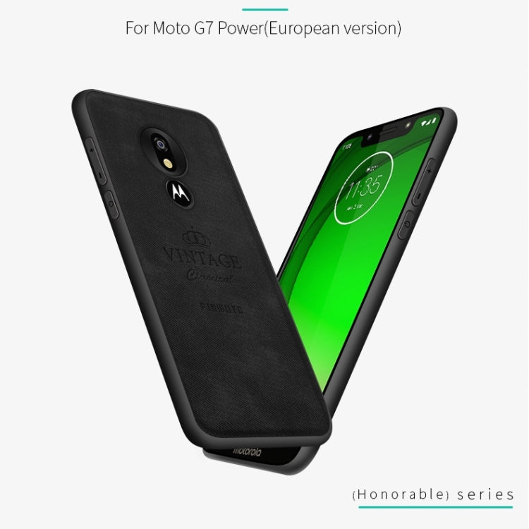 PINWUYO Shockproof Waterproof Full Coverage PC + TPU + Skin Protective Case for Motorola Moto G7 Power (Eurasian Version)(Brown) - Motorola Cases by PINWUYO | Online Shopping UK | buy2fix