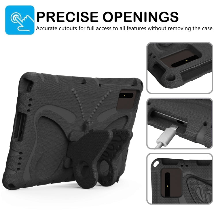 For Samsung Galaxy Tab S9 11 X710 Butterfly Bracket EVA Shockproof Tablet Case(Black) - Other Galaxy Tab PC by buy2fix | Online Shopping UK | buy2fix