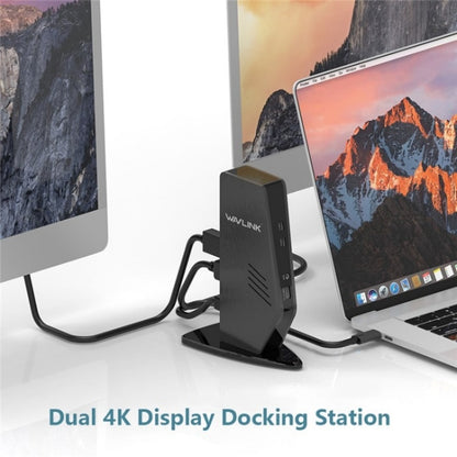 WAVLINK UG69PD5 USB-C HD 60Hz Monitor Adapter Dual 4K Display Docking Station, Plug:AU Plug - USB HUB by WAVLINK | Online Shopping UK | buy2fix