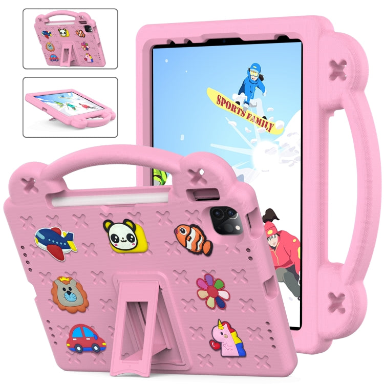 For  iPad Pro 11 2024 Handle Kickstand Children EVA Shockproof Tablet Case(Pink) - iPad Pro 11 2024 Cases by buy2fix | Online Shopping UK | buy2fix