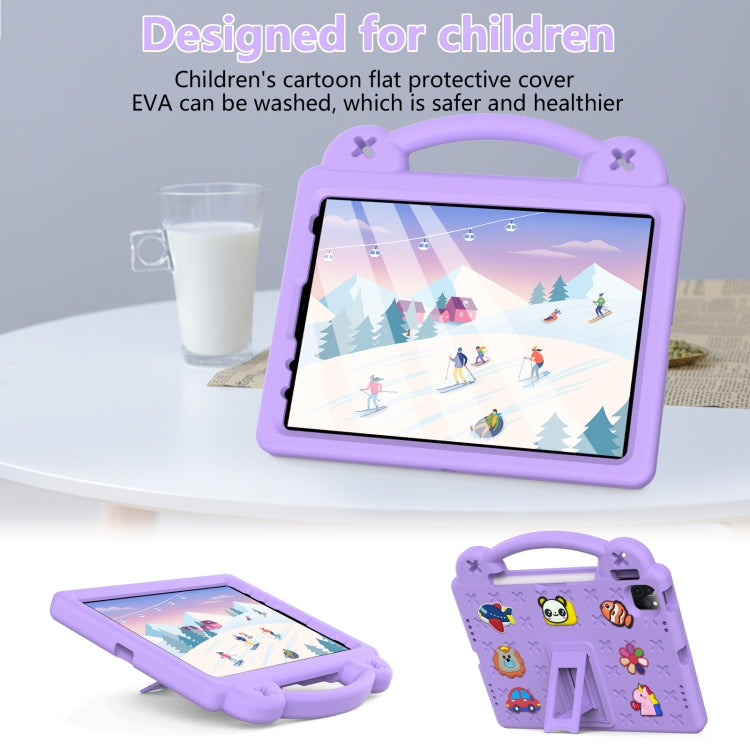 For  iPad Pro 11 2024 Handle Kickstand Children EVA Shockproof Tablet Case(Light Purple) - iPad Pro 11 2024 Cases by buy2fix | Online Shopping UK | buy2fix