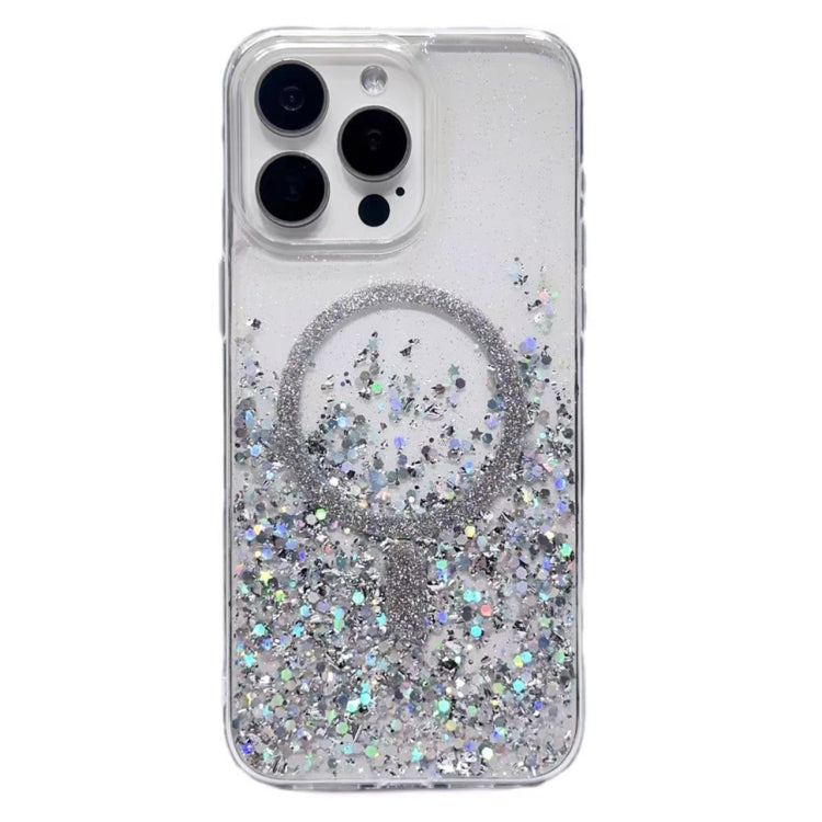 For iPhone 14 Pro Max Gradient Glitter MagSafe PC Hybrid TPU Phone Case(Gradient Silver) - iPhone 14 Pro Max Cases by buy2fix | Online Shopping UK | buy2fix