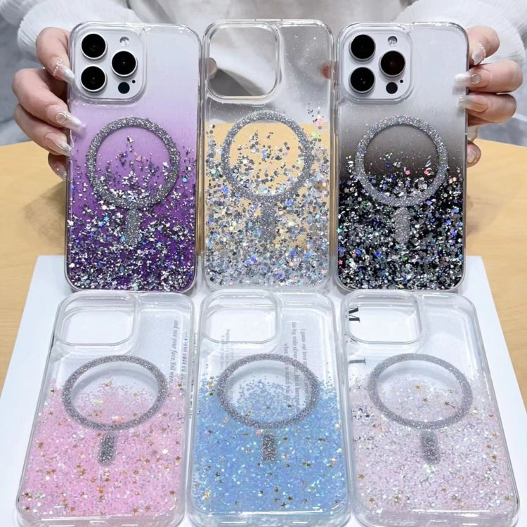 For iPhone 11 Pro Max Gradient Glitter MagSafe PC Hybrid TPU Phone Case(Gradient Silver) - iPhone 11 Pro Max Cases by buy2fix | Online Shopping UK | buy2fix