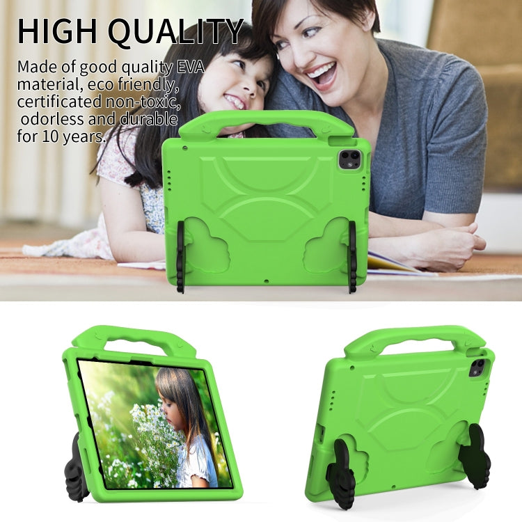 For iPad Air 13 2025 / 2024 Children EVA Shockproof Tablet Case with Thumb Bracket(Green) - iPad Air 13 2025 / 2024 Cases by buy2fix | Online Shopping UK | buy2fix