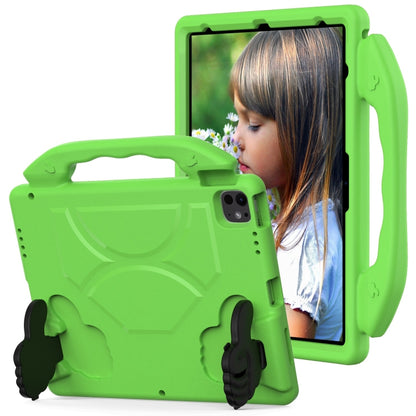 For iPad Air 13 2025 / 2024 Children EVA Shockproof Tablet Case with Thumb Bracket(Green) - iPad Air 13 2025 / 2024 Cases by buy2fix | Online Shopping UK | buy2fix