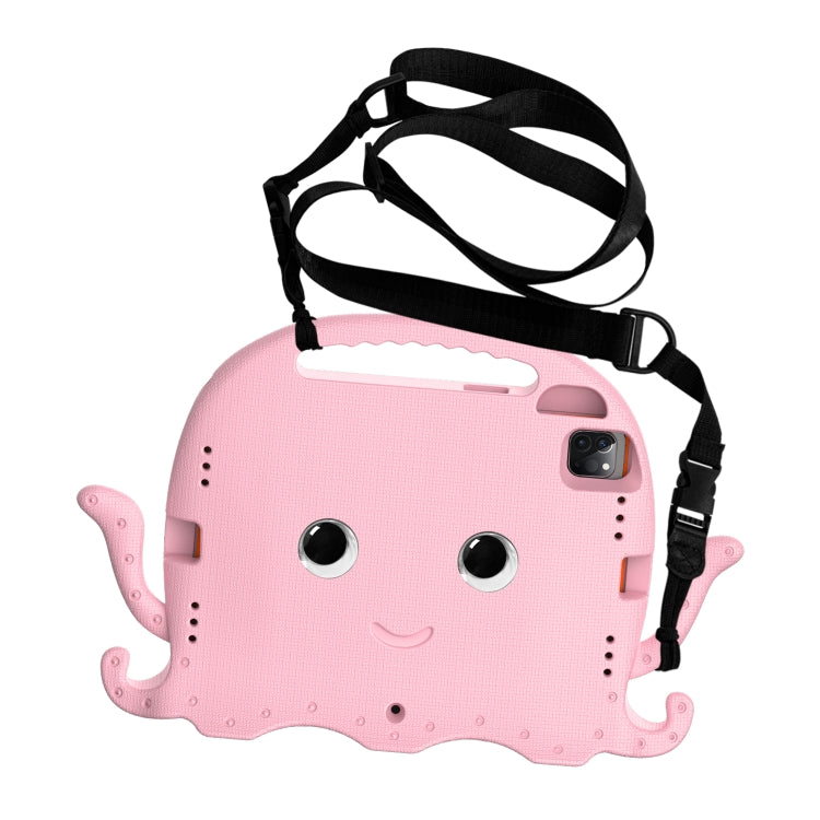 For iPad Air 11 2025 / 2024 Octopus Style EVA Hybrid PC Shockproof Tablet Case with Strap(Pink) - iPad Air 11 2025 / 2024 Cases by buy2fix | Online Shopping UK | buy2fix