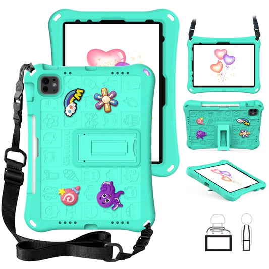 For iPad Pro 11 2024 Hi Baby EVA Full Body Tablet Case with Strap(Mint Green) - iPad Pro 11 2024 Cases by buy2fix | Online Shopping UK | buy2fix