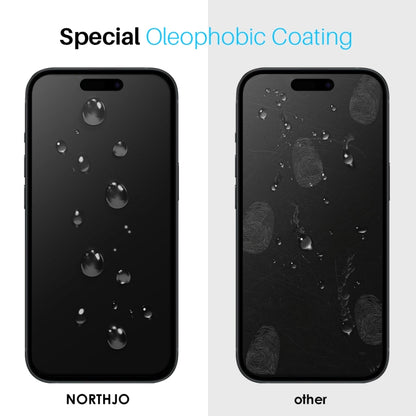 For iPhone 16 Plus NORTHJO 2pcs A++ Tempered Glass Film with Installation Frame - iPhone 16 Plus Tempered Glass by NORTHJO | Online Shopping UK | buy2fix