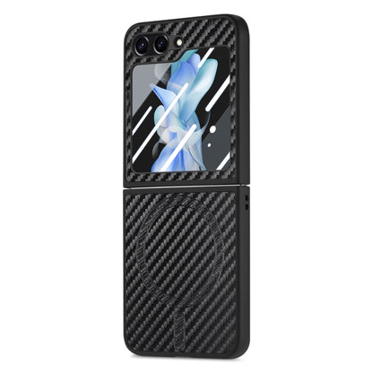 For Samsung Galaxy Z Flip6 Carbon Fiber Magsafe Phone Case(Black) - Galaxy Z Flip6 5G Cases by buy2fix | Online Shopping UK | buy2fix