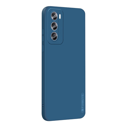 For OPPO Reno12 Global PINWUYO Sense Series Liquid Silicone TPU Phone Case(Blue) - Reno12 Cases by PINWUYO | Online Shopping UK | buy2fix