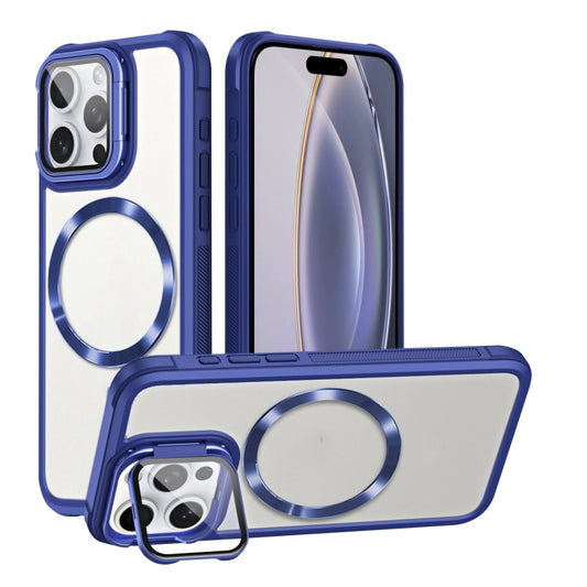 For iPhone 16 Pro Max CD-grain Magsafe Acrylic Hybrid TPU Phone Case(Blue) - iPhone 16 Pro Max Cases by buy2fix | Online Shopping UK | buy2fix