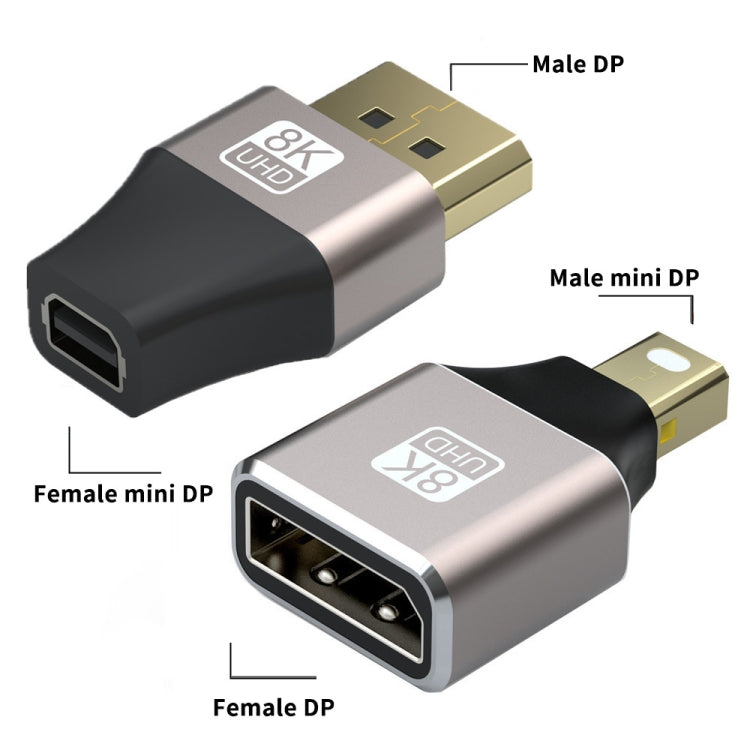 JUNSUNMAY 8K 60Hz Male Displayport to Female Mini Displayport Adapter DP Converter -  by JUNSUNMAY | Online Shopping UK | buy2fix