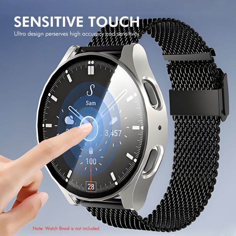 For Samsung Galaxy Watch7 40mm ENKAY Hat-Prince Full Coverage PC + Tempered Glass Film Integrated Watch Case(Black) - Watch Cases by ENKAY | Online Shopping UK | buy2fix