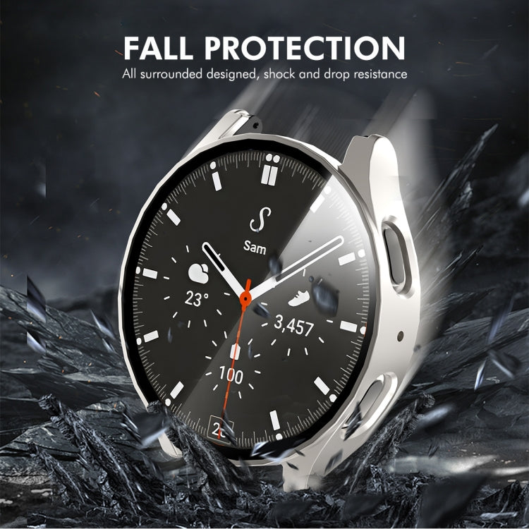 For Samsung Galaxy Watch7 40mm ENKAY Hat-Prince Full Coverage PC + Tempered Glass Film Integrated Watch Case(Black) - Watch Cases by ENKAY | Online Shopping UK | buy2fix