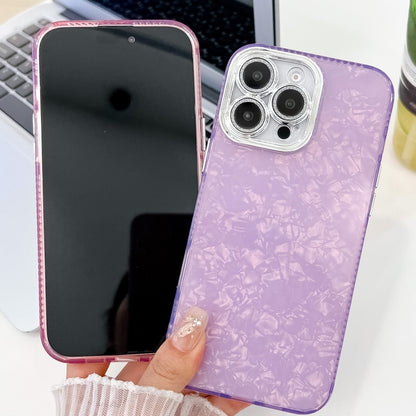 For iPhone 16 Pro Max Plating Glitter Texture TPU Phone Case with Lens Film(Purple Water Ripples) - iPhone 16 Pro Max Cases by buy2fix | Online Shopping UK | buy2fix