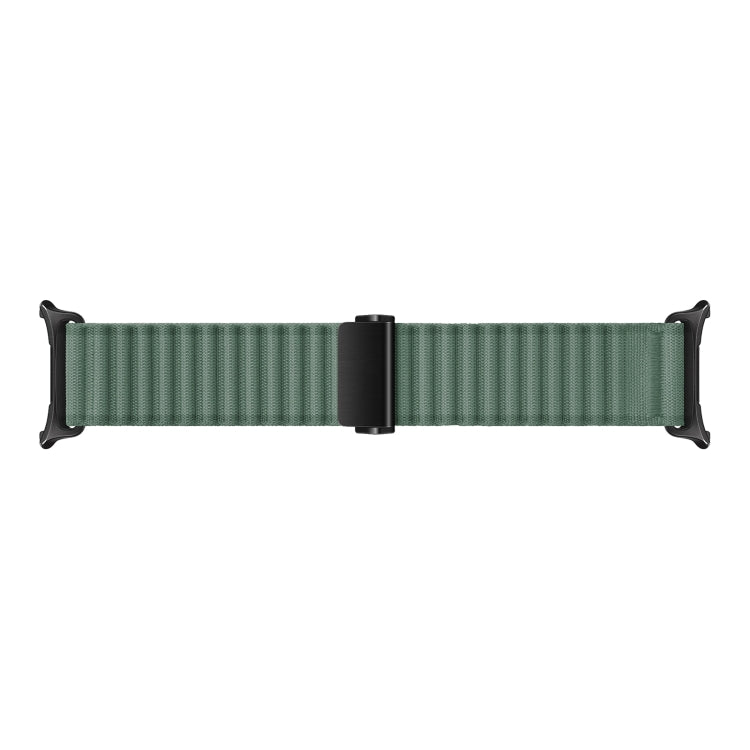 For Apple Watch Ultra 49mm Off Road Magnetic Buckle Braided Nylon Watch Band(Army Green) - Watch Bands by buy2fix | Online Shopping UK | buy2fix