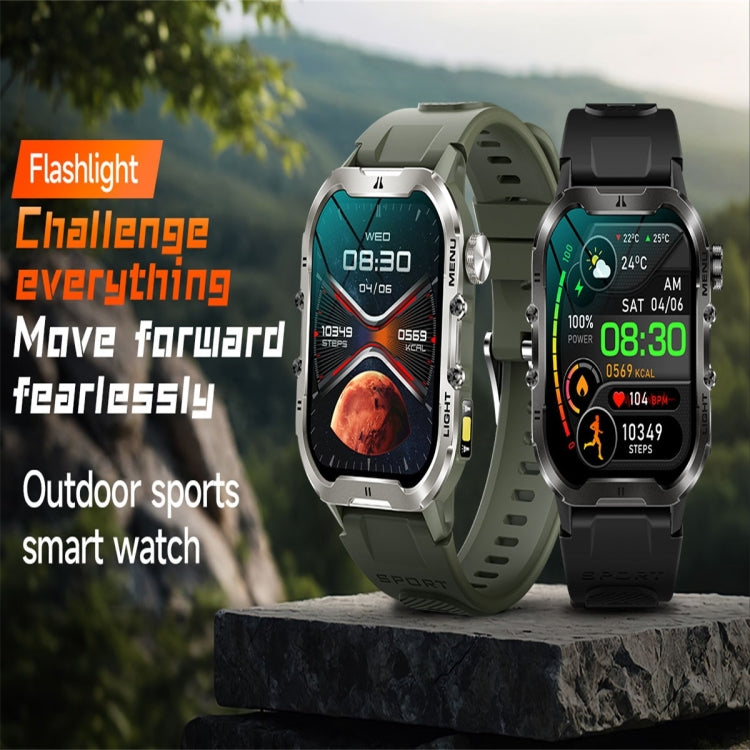 T26 1.96 inch Color Screen Smart Watch, Support Bluetooth Call / Health Monitoring(Green) - Smart Watches by buy2fix | Online Shopping UK | buy2fix