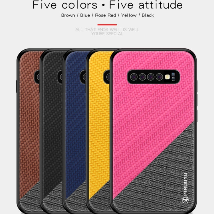 PINWUYO Honors Series Shockproof PC + TPU Protective Case for Galaxy S10 Plus(Brown) - Galaxy Phone Cases by PINWUYO | Online Shopping UK | buy2fix