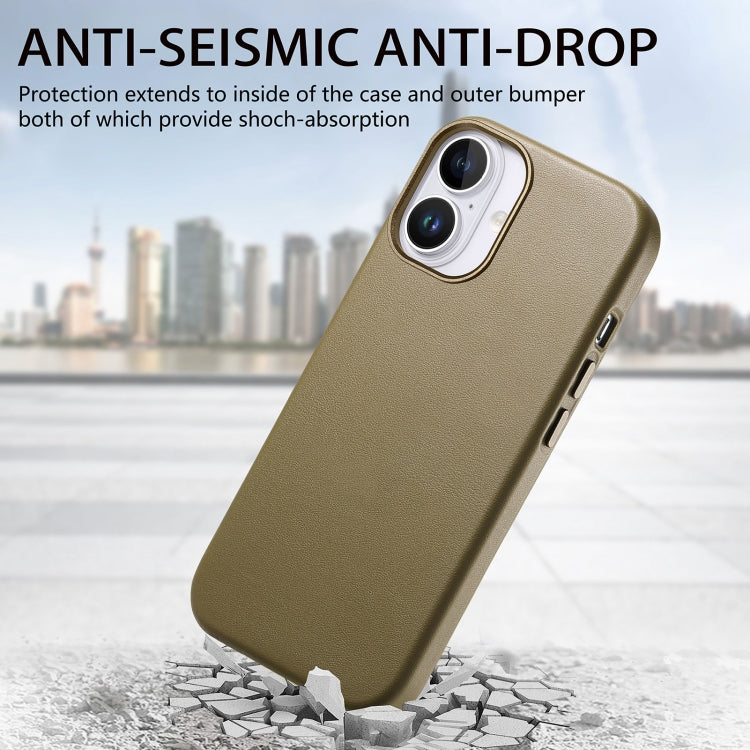 For iPhone 16 Electroplated Metal Button Shockproof Phone Case(Green) - iPhone 16 Cases by buy2fix | Online Shopping UK | buy2fix