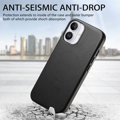 For iPhone 16 Electroplated Metal Button Shockproof Phone Case(Black) - iPhone 16 Cases by buy2fix | Online Shopping UK | buy2fix