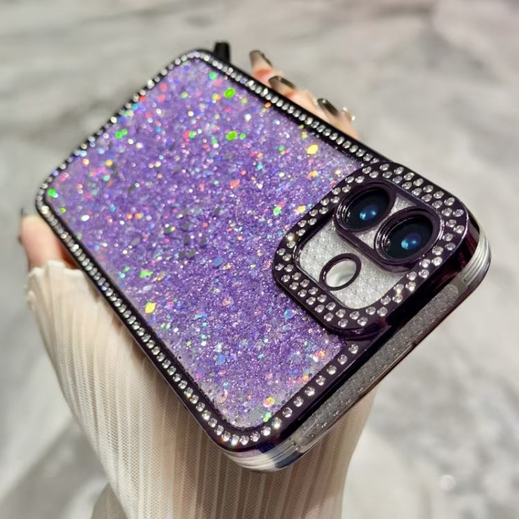 For iPhone 16 Pro Max Diamond Glitter Sequins TPU Phone Case(Silver) - iPhone 16 Pro Max Cases by buy2fix | Online Shopping UK | buy2fix