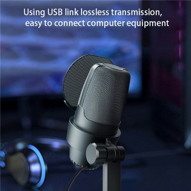 ME9 USB Microphone ENC Noise Reduction Desktop Microphone With RGB Light(Pink) - Microphone by buy2fix | Online Shopping UK | buy2fix