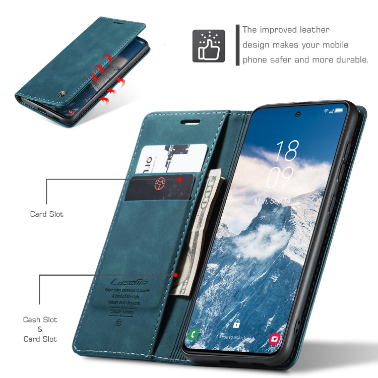 For Samsung Galaxy S24 FE 5G CaseMe 013 Multifunctional Horizontal Flip Leather Phone Case(Blue) - Galaxy S24 FE 5G Cases by CaseMe | Online Shopping UK | buy2fix